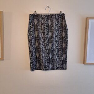 Women's George Snakeskin Print Knee Length Pencil Skirt